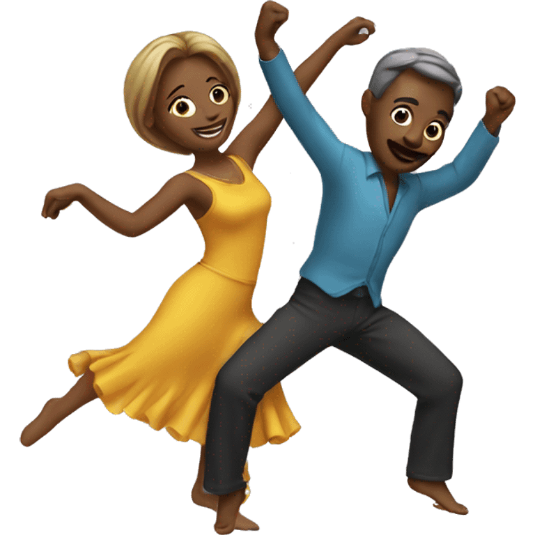 Two dancing people emoji