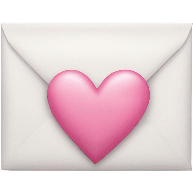 white envelope with a pink heart emoji