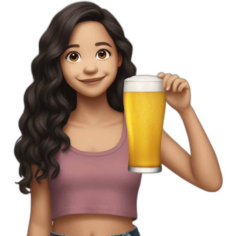 Jenna Ortega drink à beer emoji