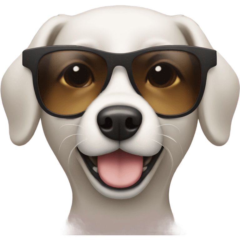 Dog wearing sunglasses  emoji