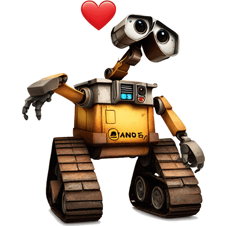 Wall.e making heart symbol emoji