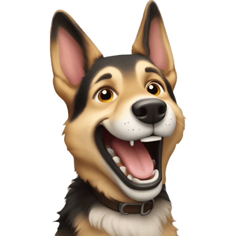 Belgium Shepard laughing emoji