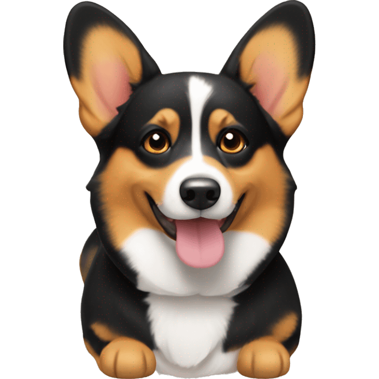 Black and tan corgi emoji