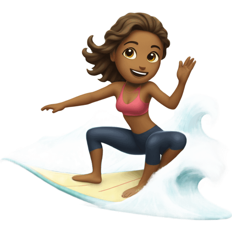 Girl surfing emoji