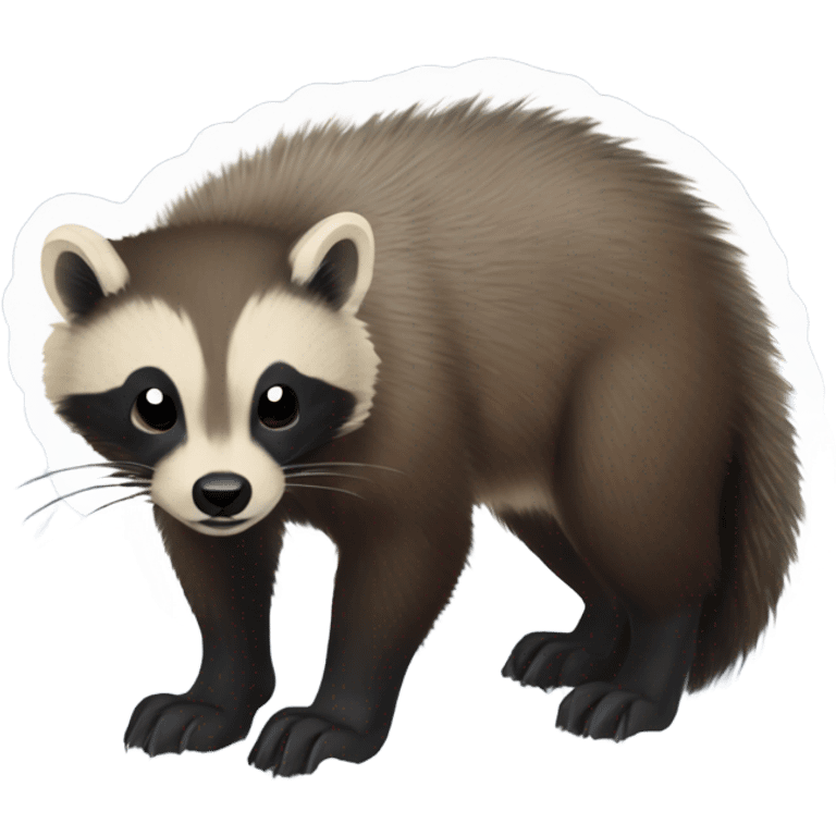 Mustelid Wolverine in snow  emoji