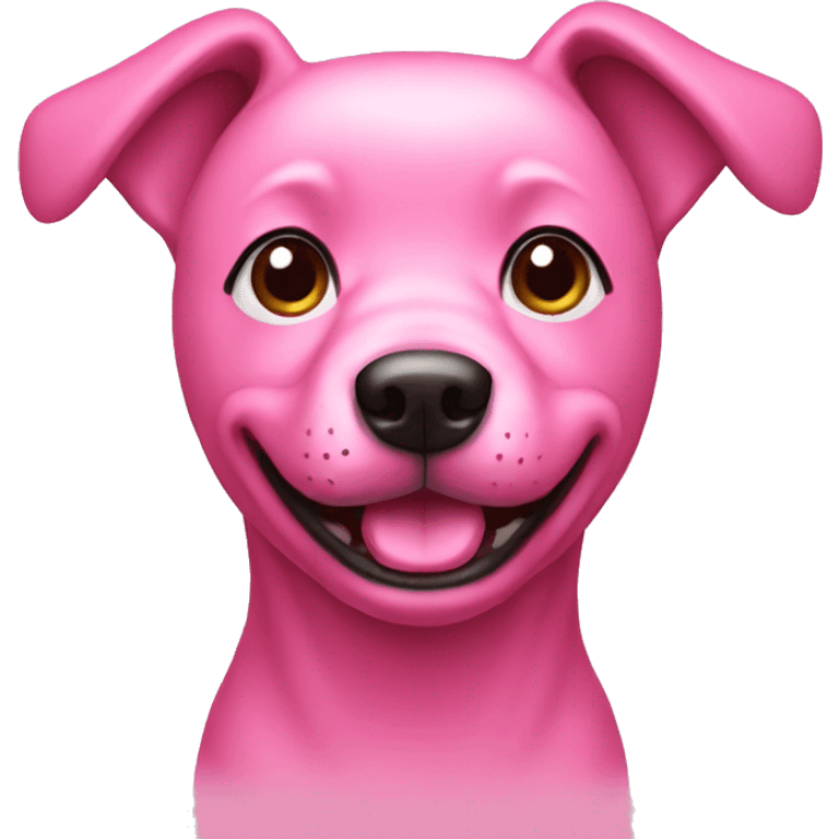 Pink dog emoji