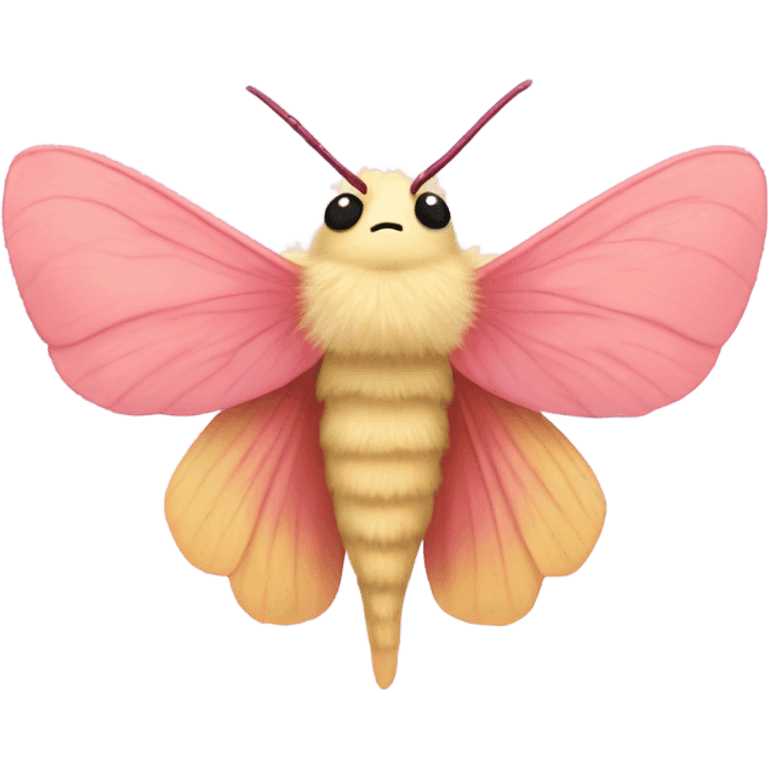 Fluffy Rosy maple moth emoji