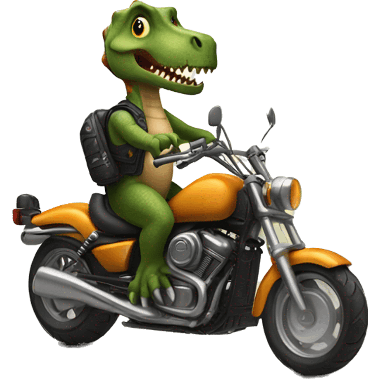 Dinosaur on a motorcycle  emoji