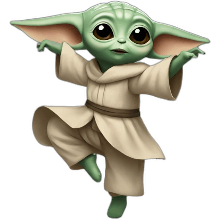 Baby yoda dancing ballet emoji