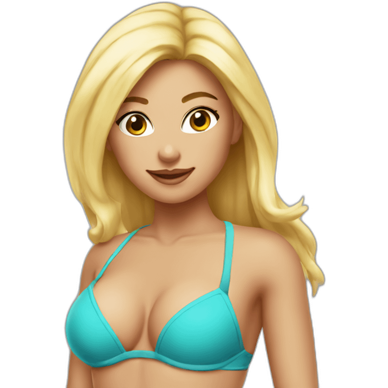 sexy bikini blonde emoji