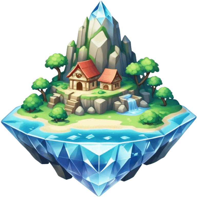 floating crystal island emoji