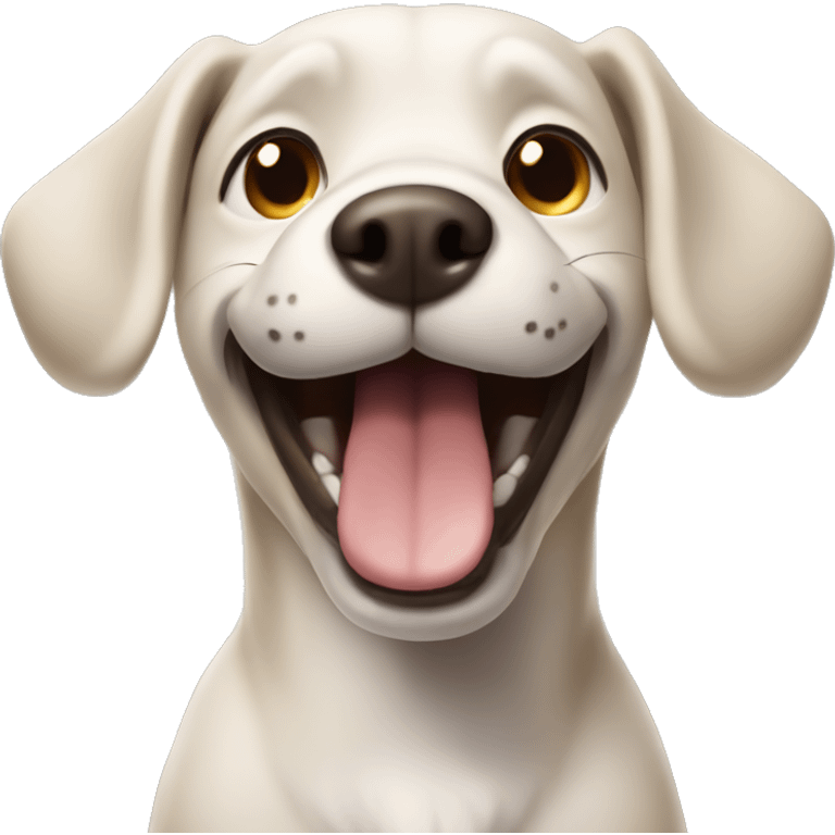 dog with silly smile  emoji