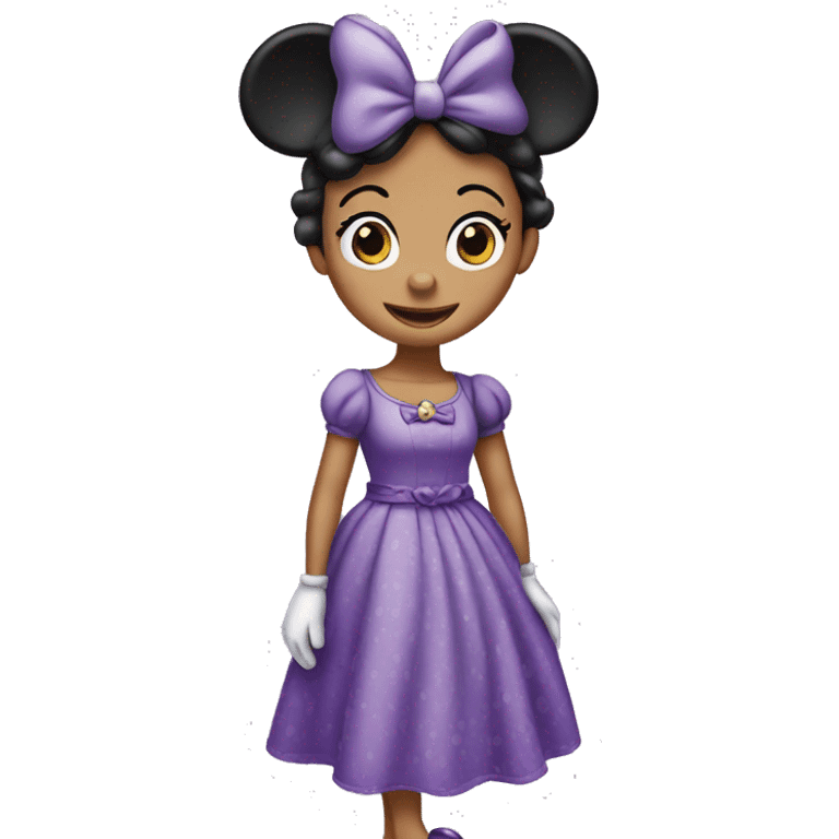 Minnie Mouse in purple dress emoji