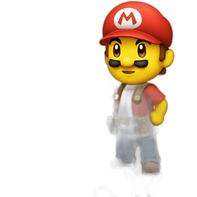 Mix between Mario and pikachu emoji