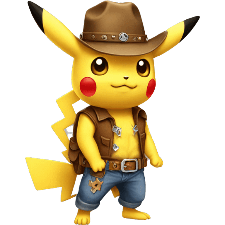 Pikachu as a cowboy  emoji