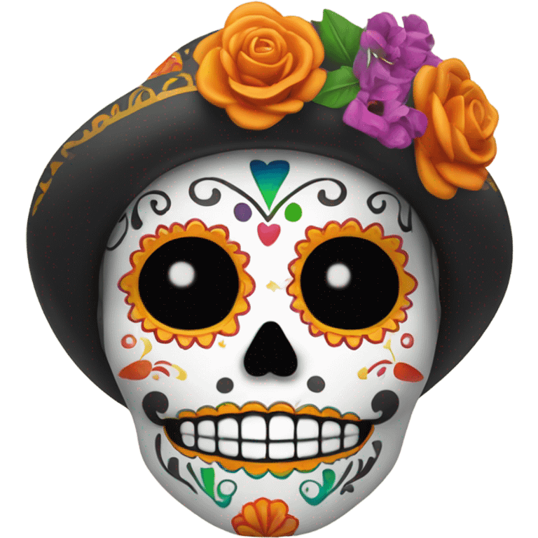 Dia de los muertos sugarskull emoji