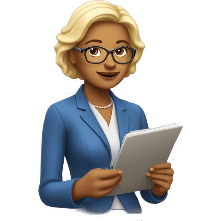 Warm , honest, beautiful and charming lady who counsel , coach and taking notes to help others emoji