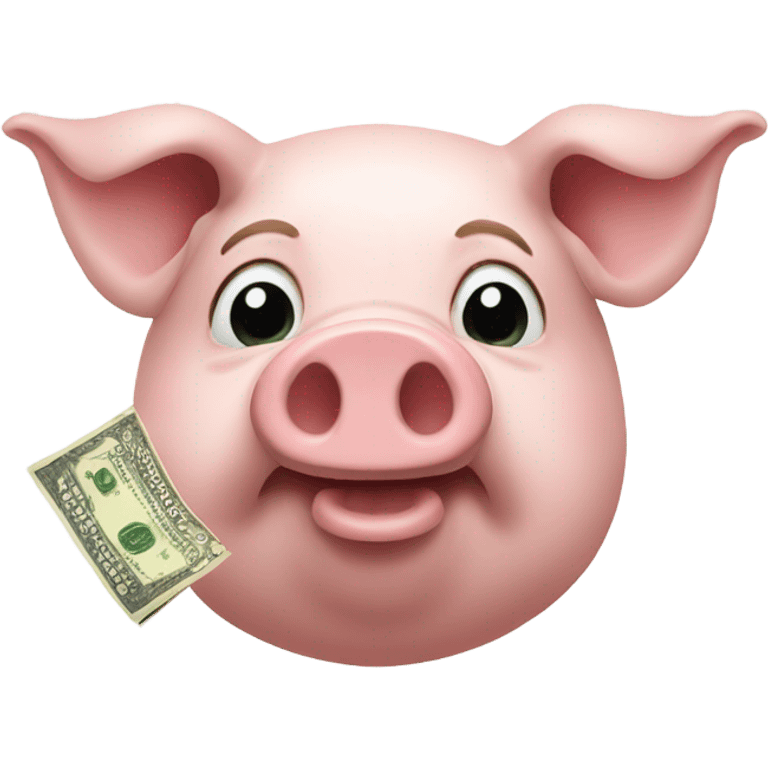 Pig with money emoji