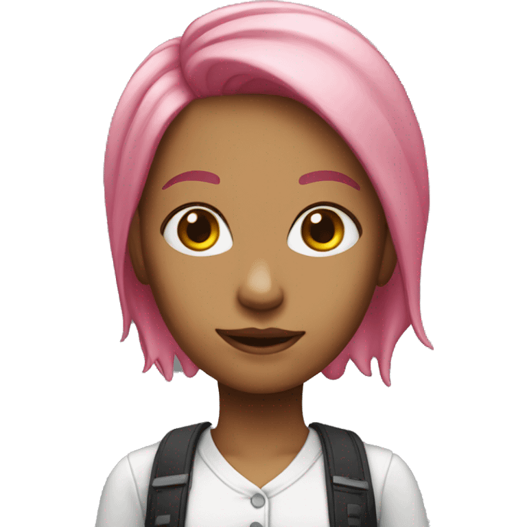 girl speaker pink hair emoji