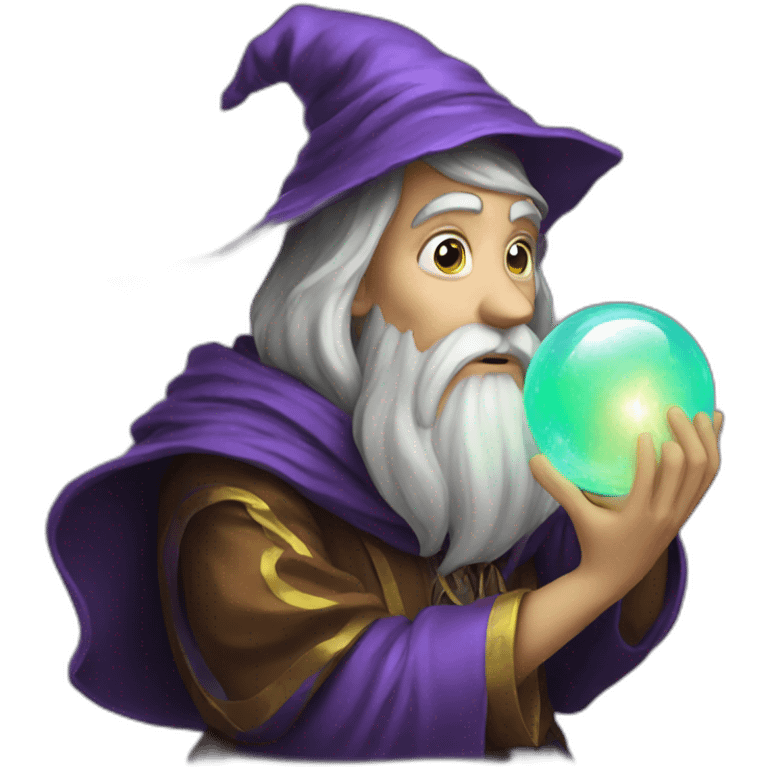 wizard pondering an orb emoji