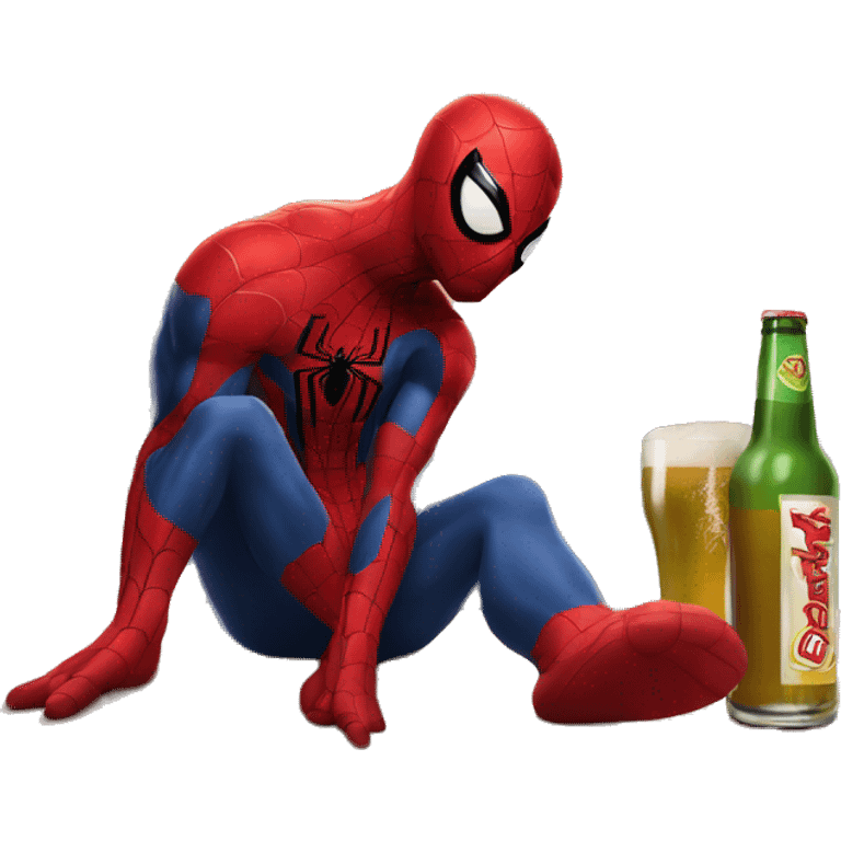 Spider-Man qui boit une bière  emoji