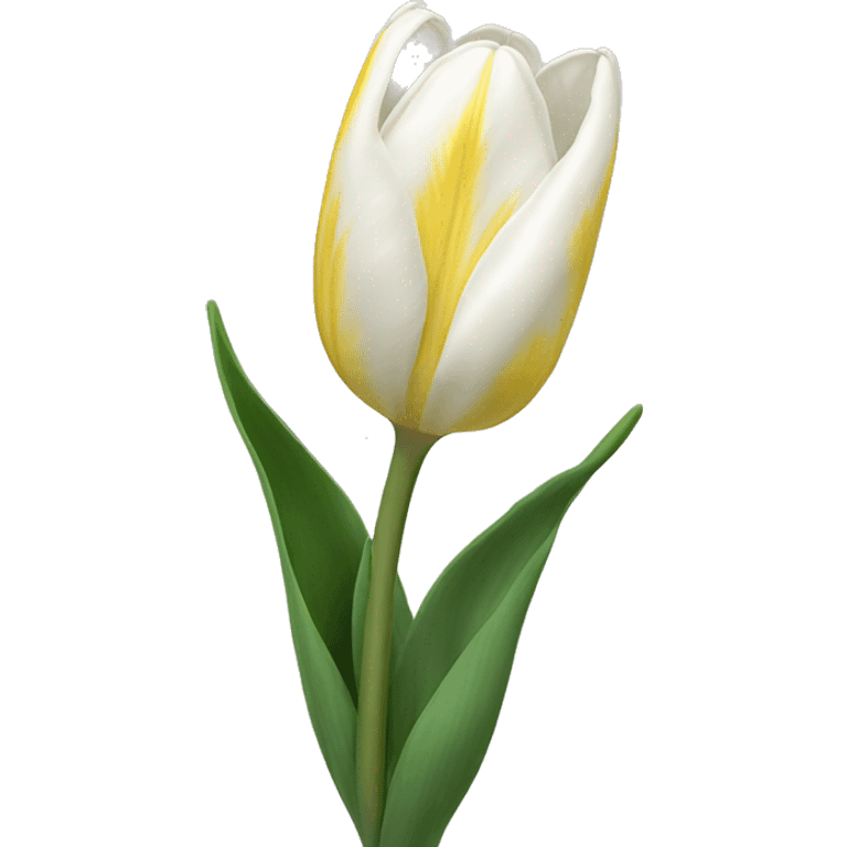 Flores de tulipán blancos  emoji