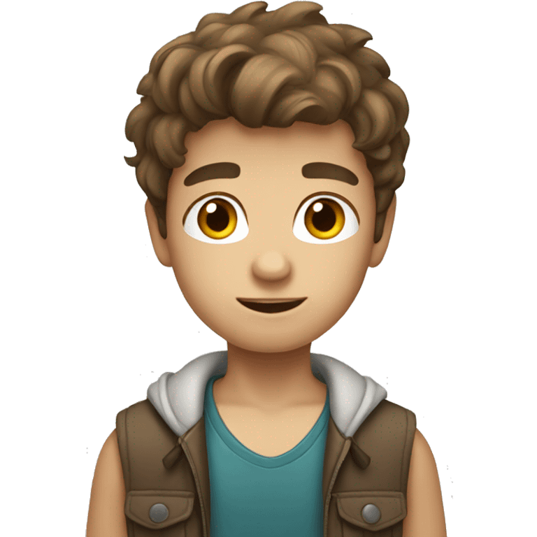 White brown haired boy from Australia  emoji