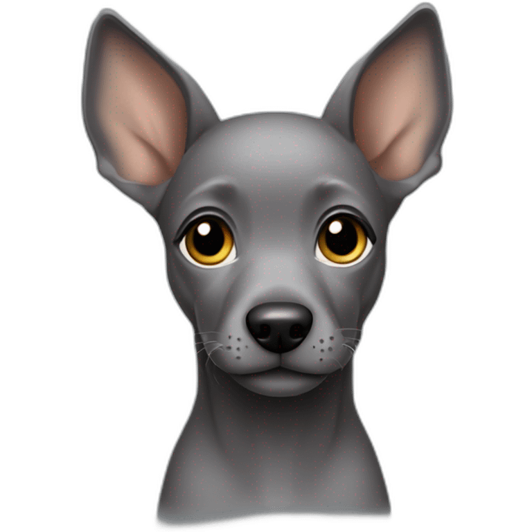 xoloitzcuintle grey puppy emoji