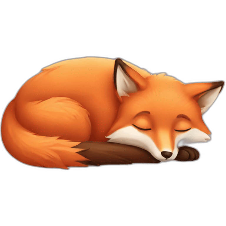 Sleepy fox emoji