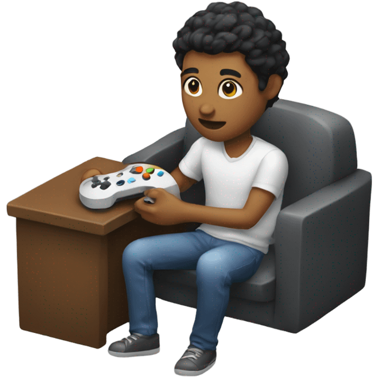 person playing a video game emoji