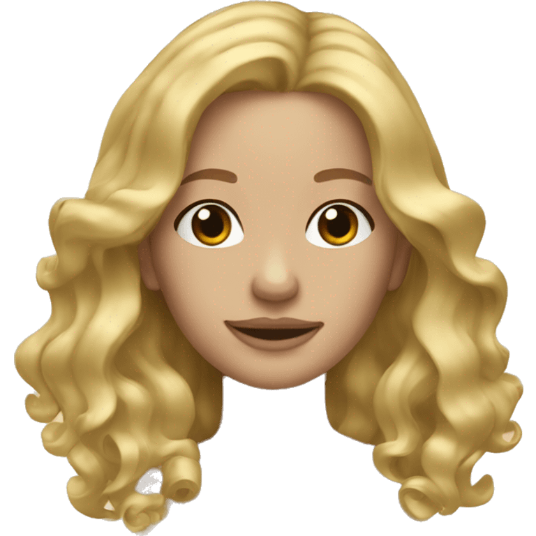 Wavy blond hair  emoji