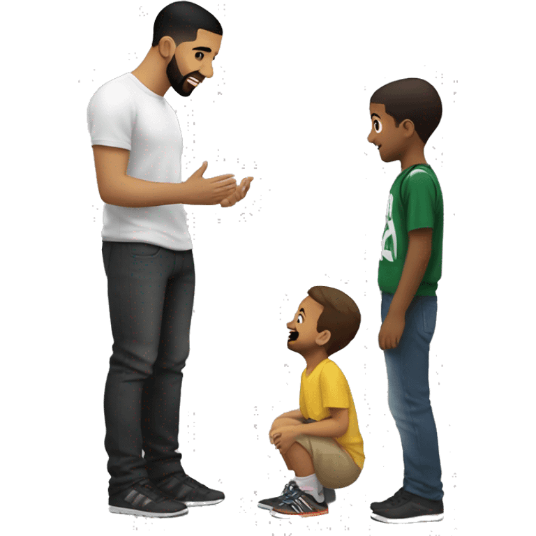 Drake talking to little children emoji