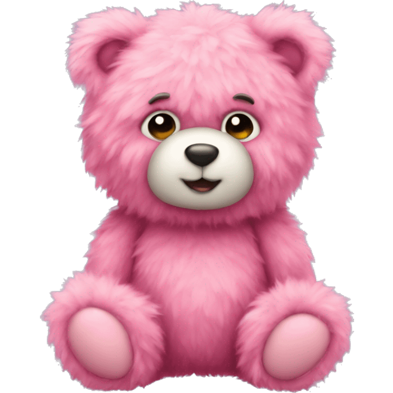 pink fluffy teddy bear  emoji