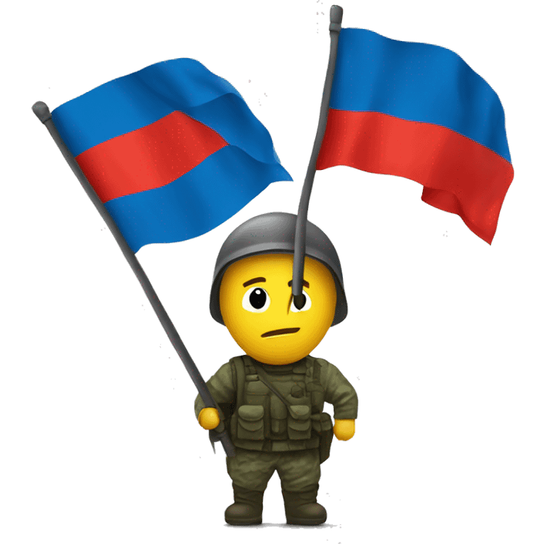 Russian anti war in Ukrainian flag emoji