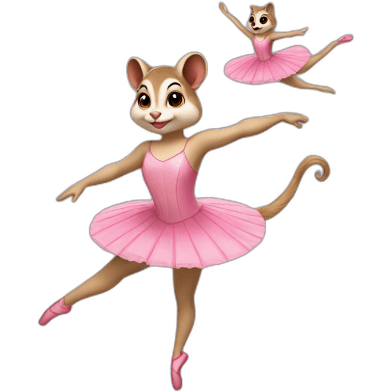 Flying squirrels ballet emoji