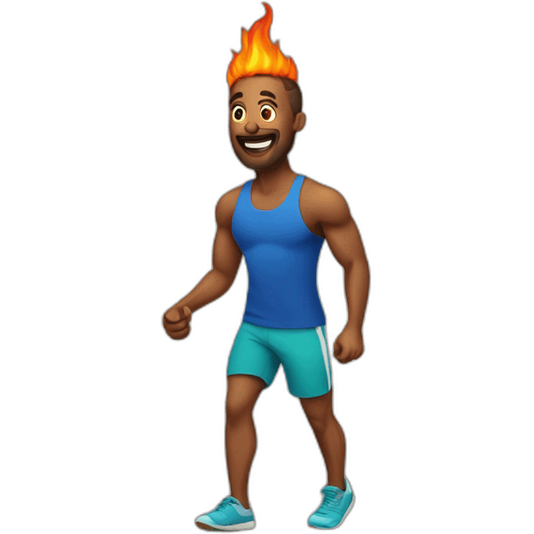 man burn calories emoji