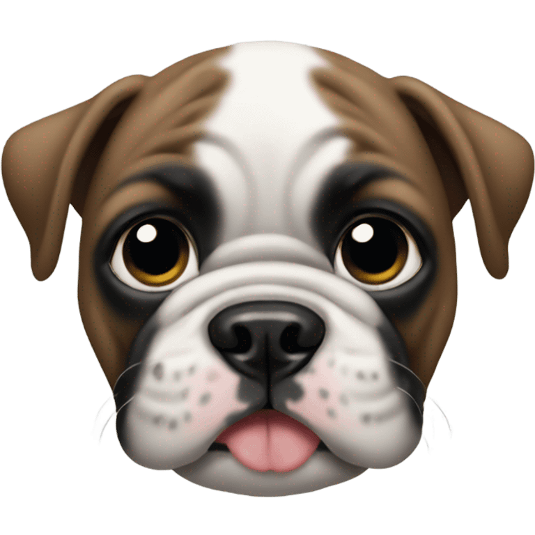 Baby black bulldog emoji