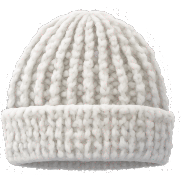 white knitted wool cap piece of clothing emoji