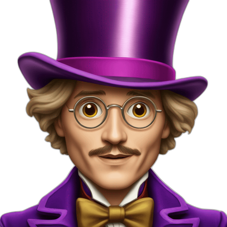 Johnny depp as willy wonka emoji