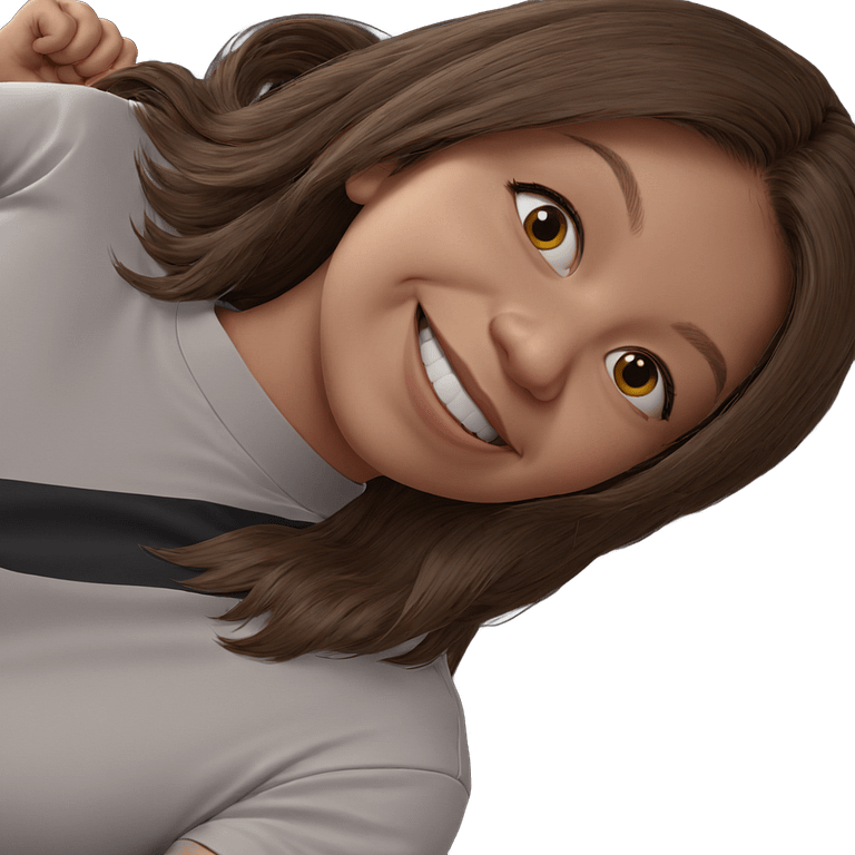 smiling girl in realistic shirt emoji