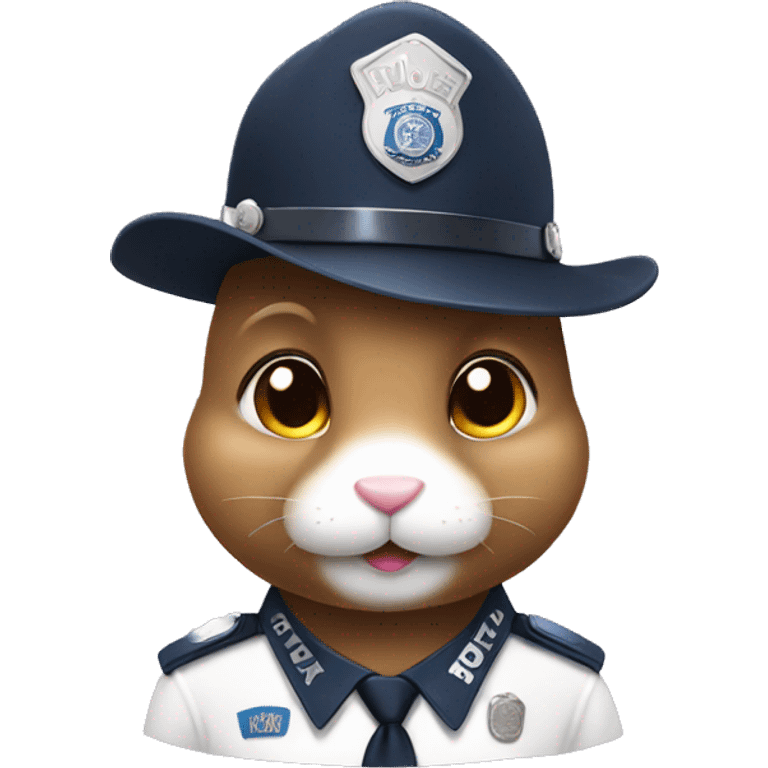 bunny with police hat emoji