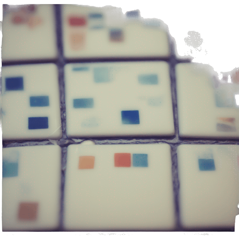 Polaroid photo of tiles emoji