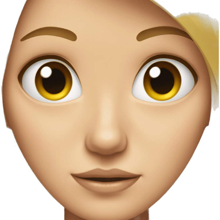 Blonde girl with huge forehead  emoji