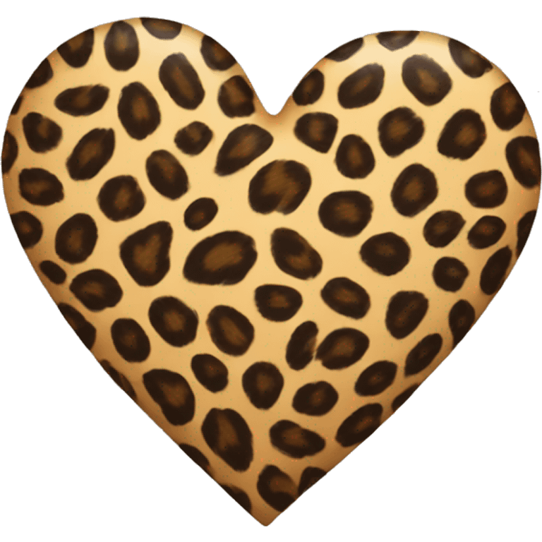 Leopard skin heart emoji