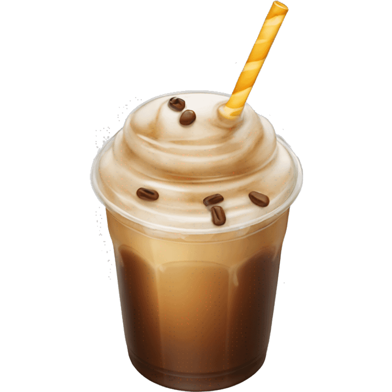 iced coffee with carmel  emoji