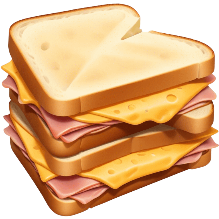 Slices grilles ham cheese sandwich emoji