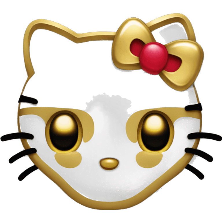 Hello kitty with a gold grill emoji