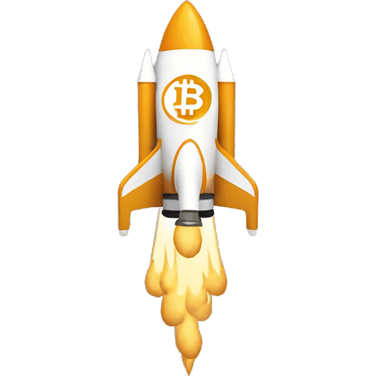 Bitcoin on a rocket  emoji