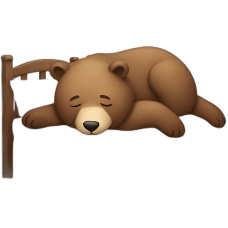 Lazy bear sleepy emoji