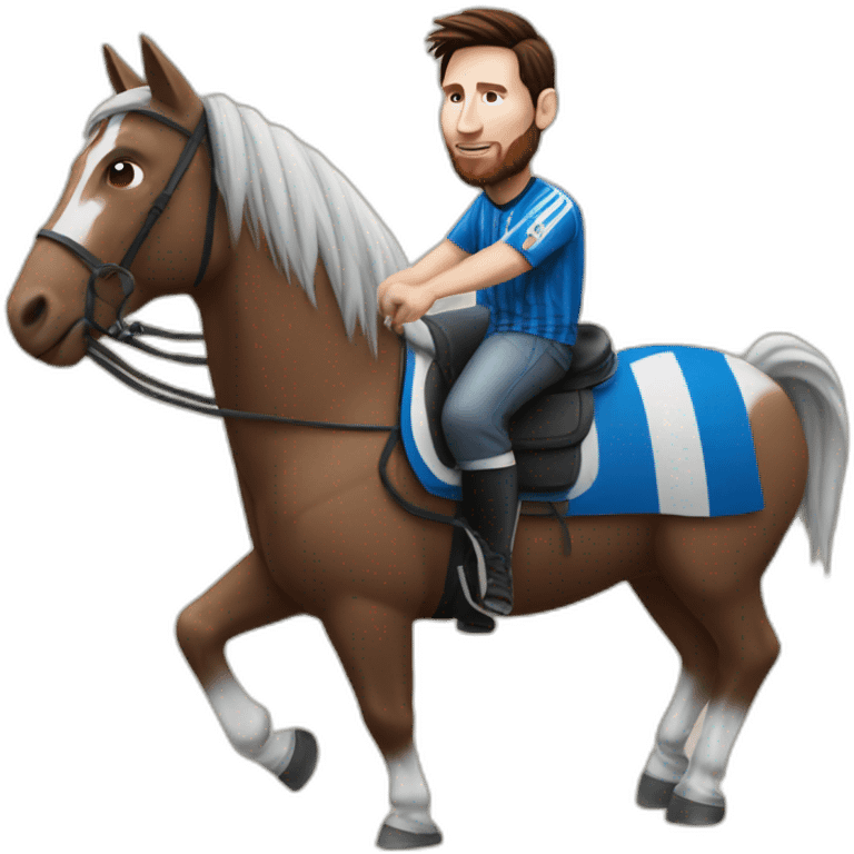 Messi sur un cheval emoji